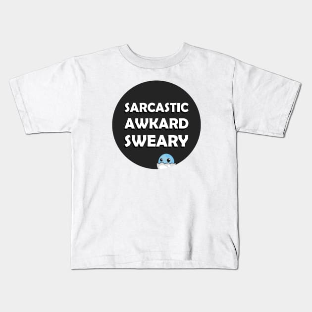 sarcastic awkward sweary Kids T-Shirt by GoranDesign